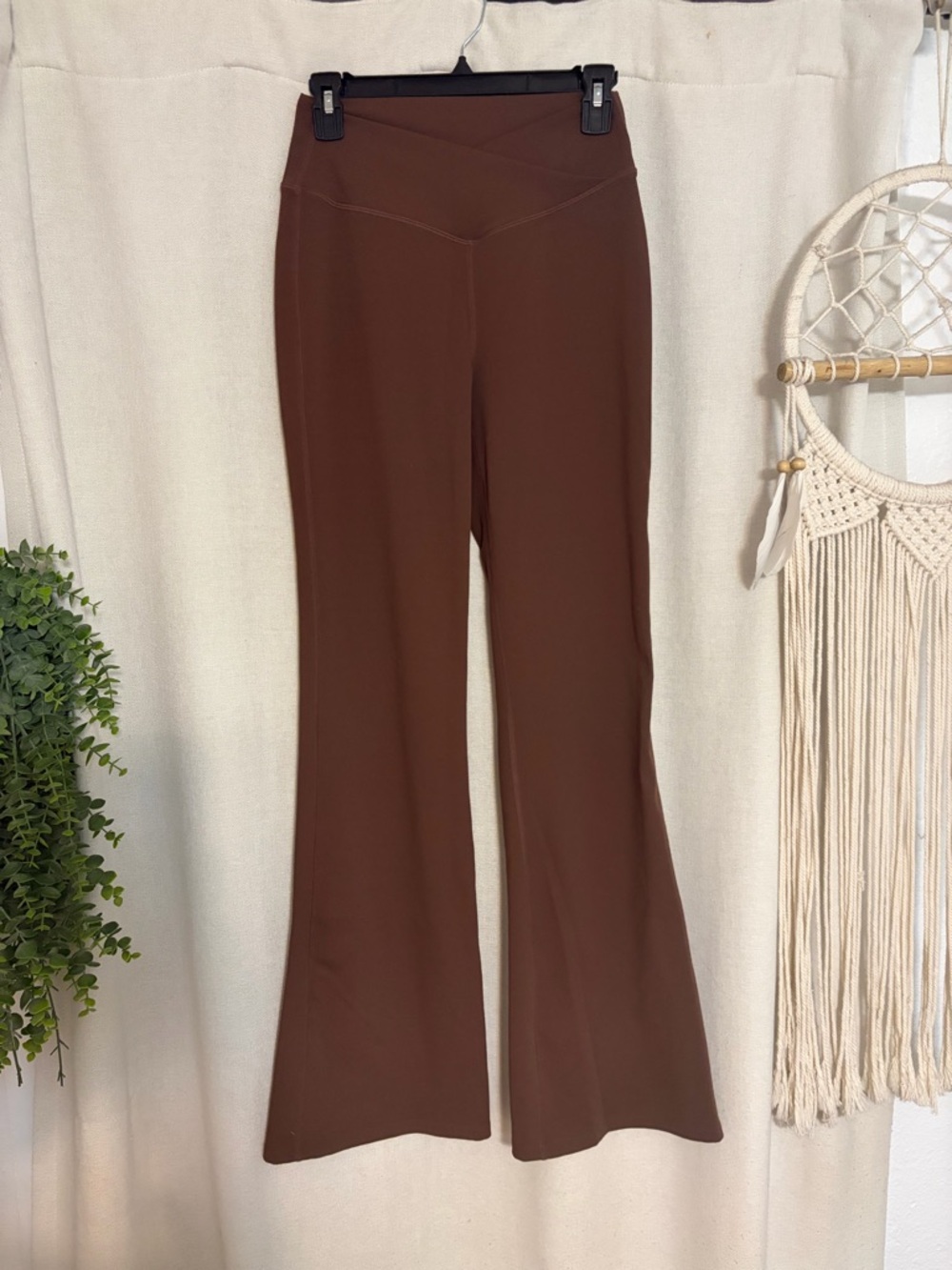 HALARA Brown High-Waist Boot Cut Flare leggings